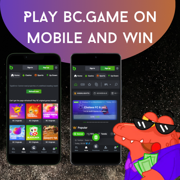 Play BC Game on web App